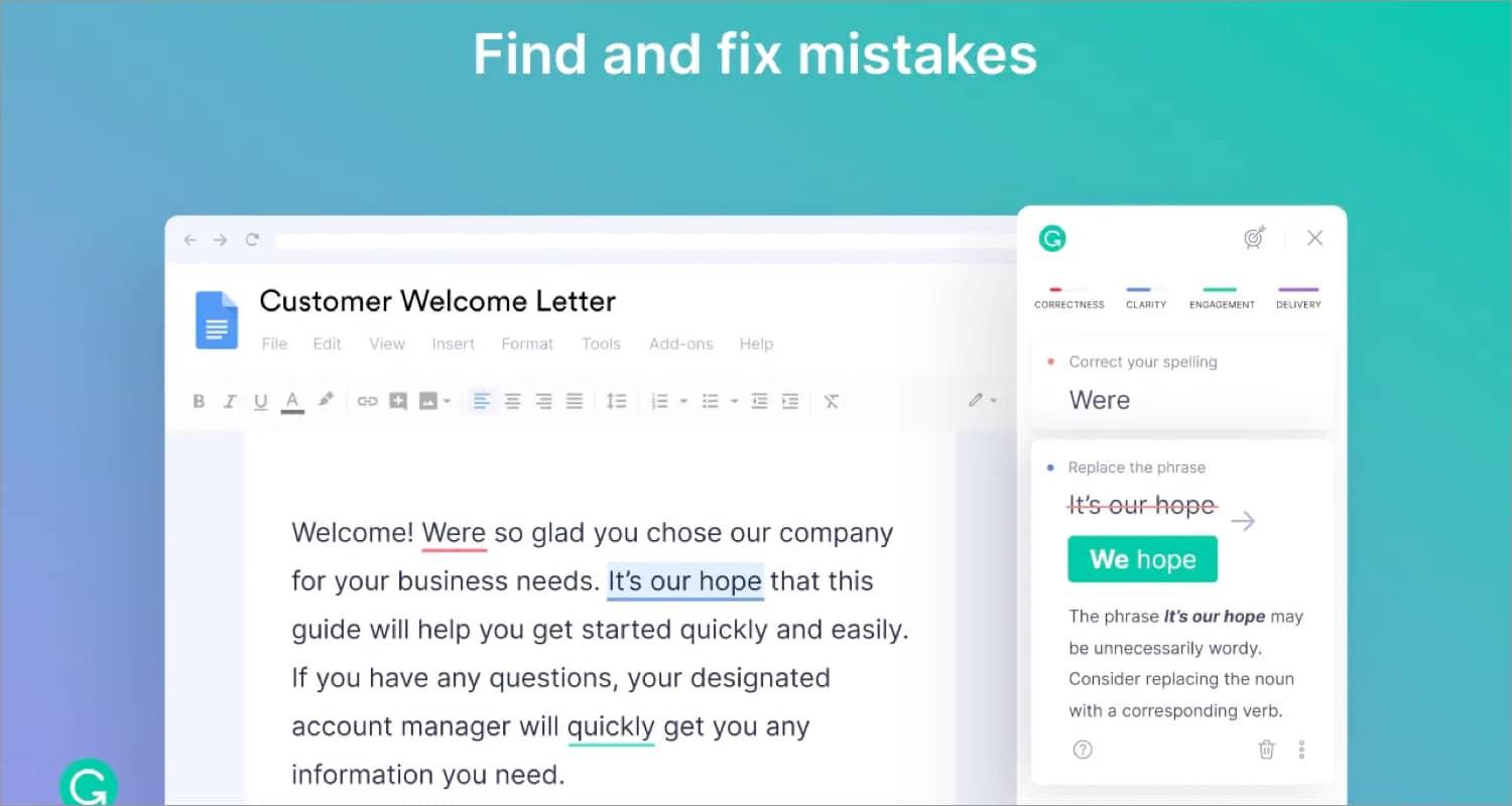 Grammarly Mac app screenshot