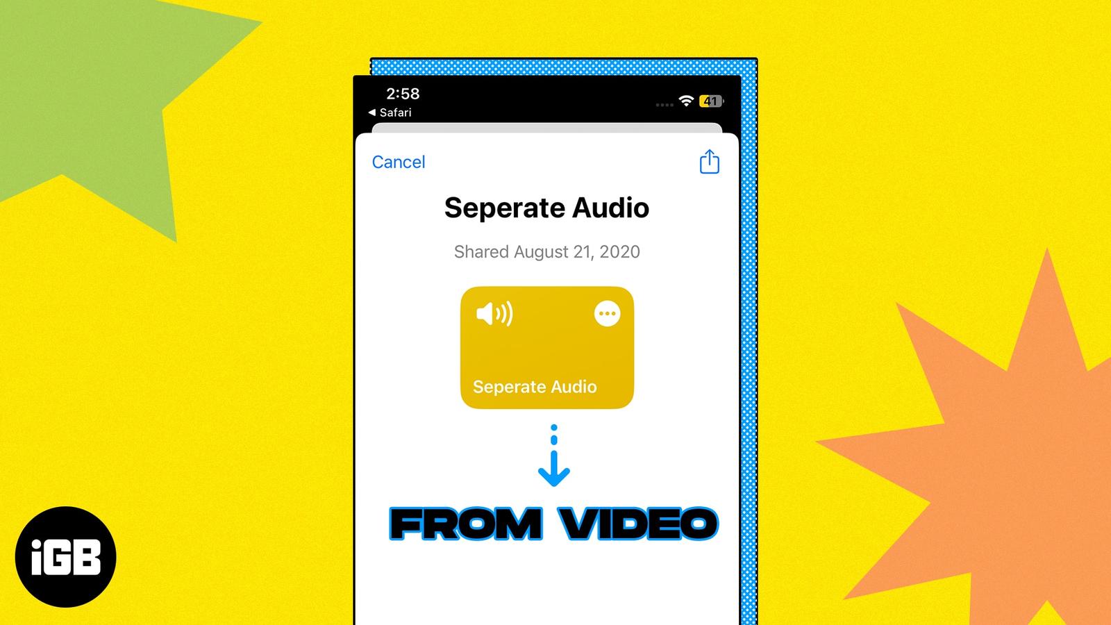 How to extract audio from video on iPhone and iPad?