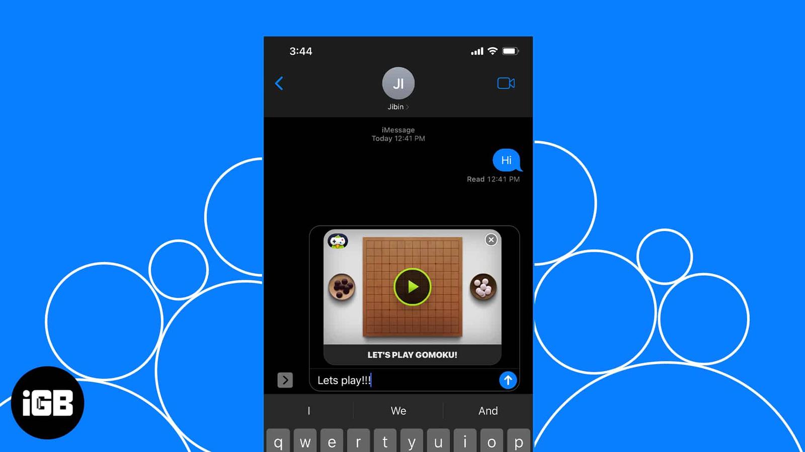 How to Play Gomoku on iMessage