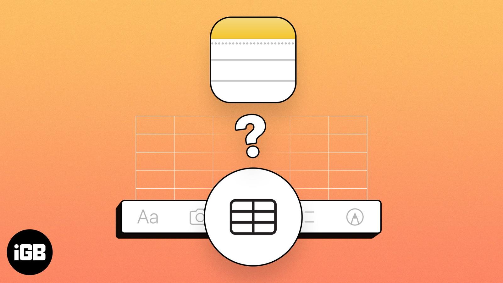 How to use tables in Notes app on iPhone, iPad, and Mac