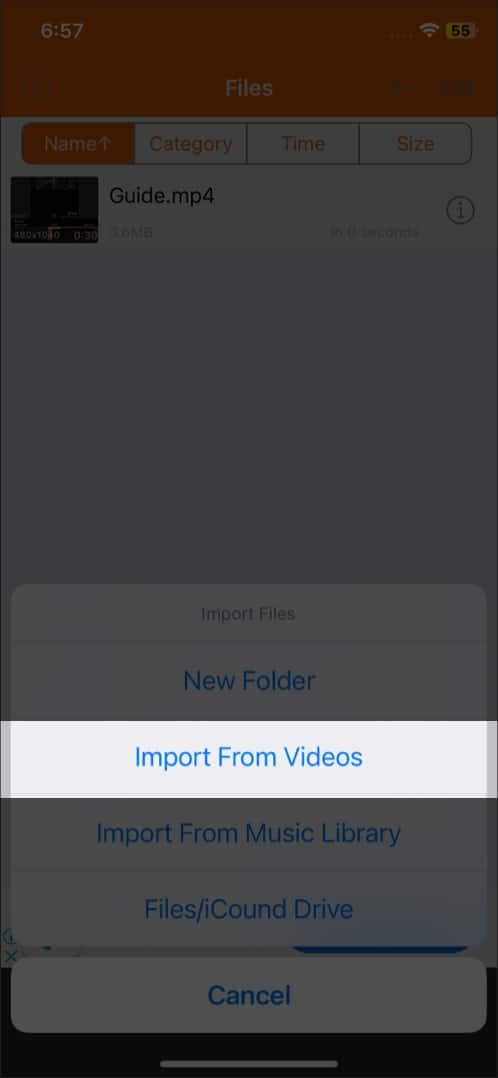 Install third-party apps to convert video to audio 