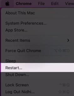 Restart your Mac
