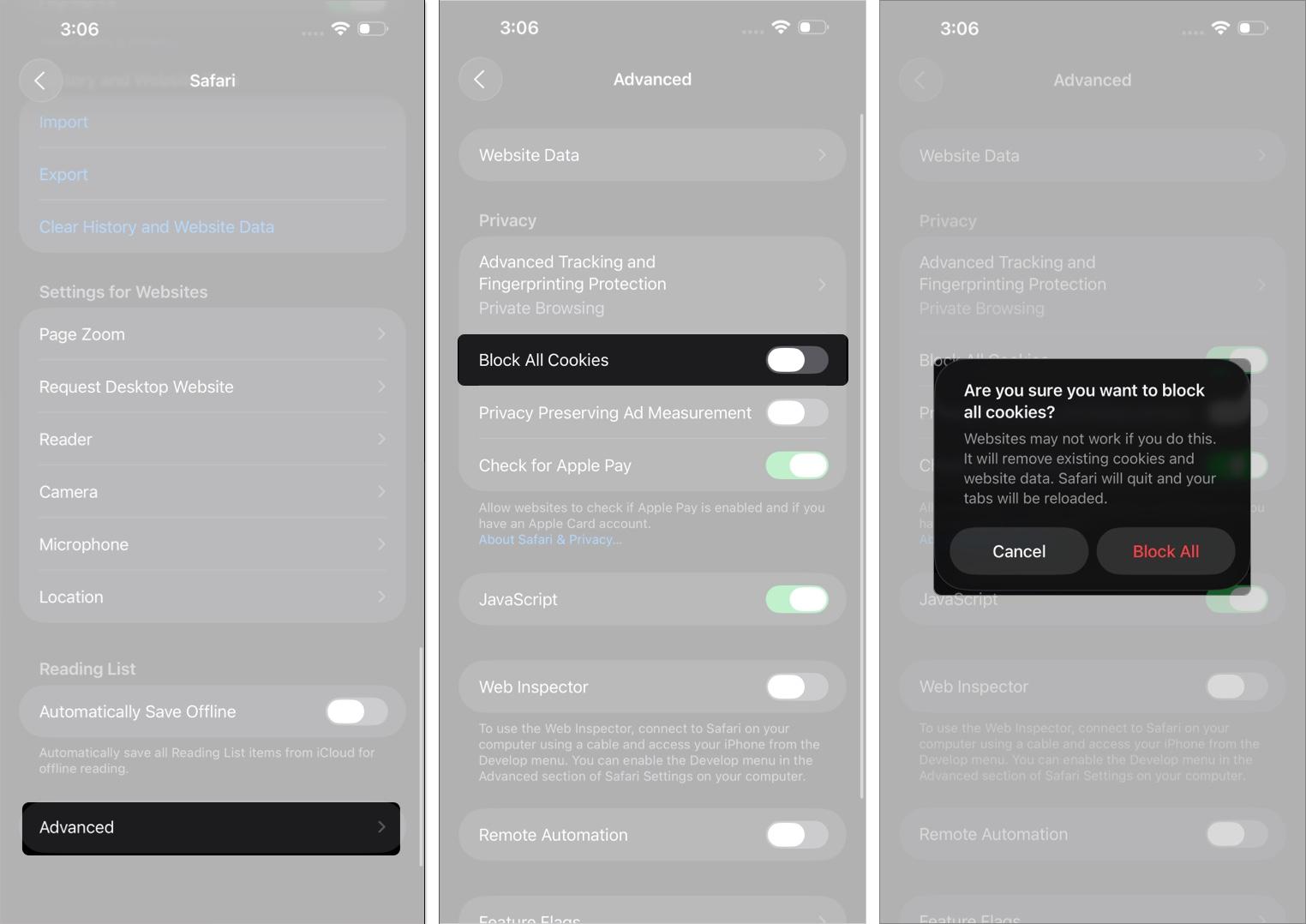 How to Block Cookies in Safari on iPhone