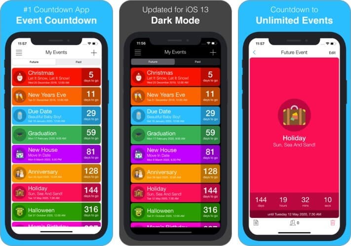 Event Countdown iPhone and iPad App Screenshot