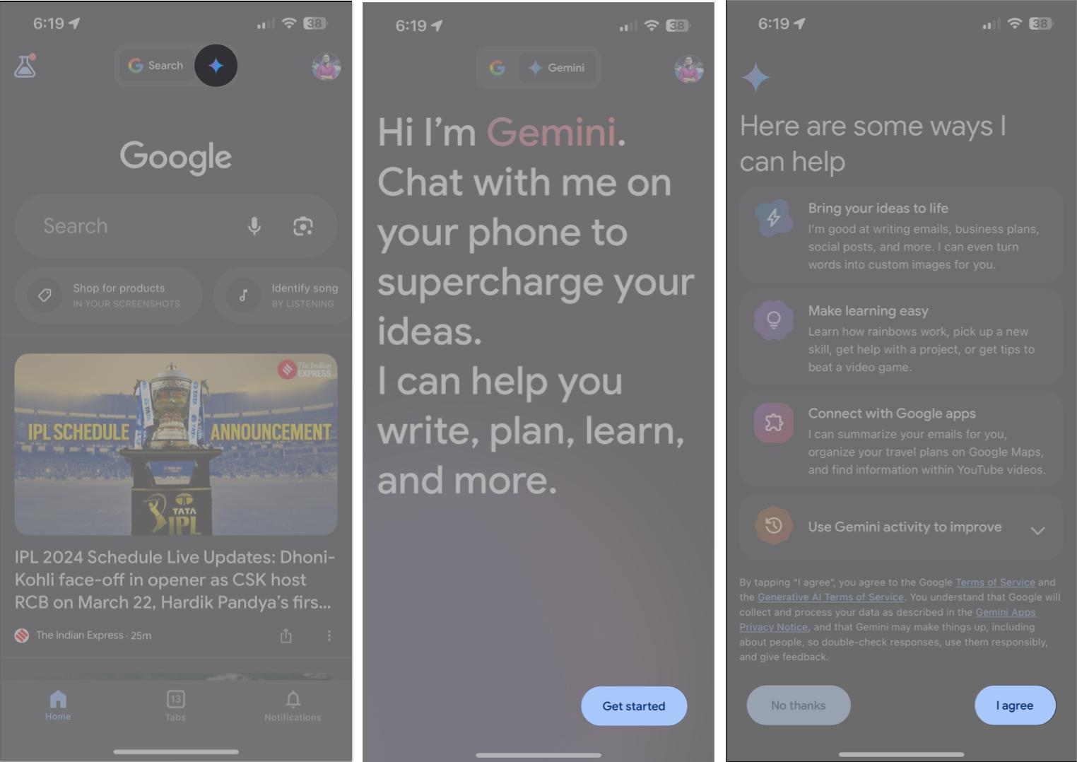 Access Google Gemini AI on iPhone 