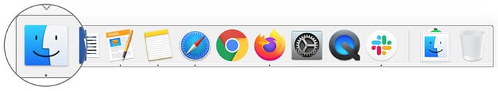 Click on Finder icon on your mac