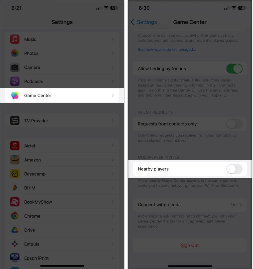 Disable game invites for nearby players