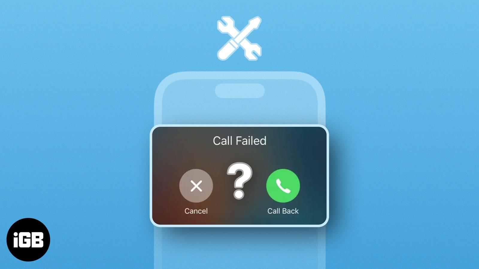 How to fix call failed on iphone