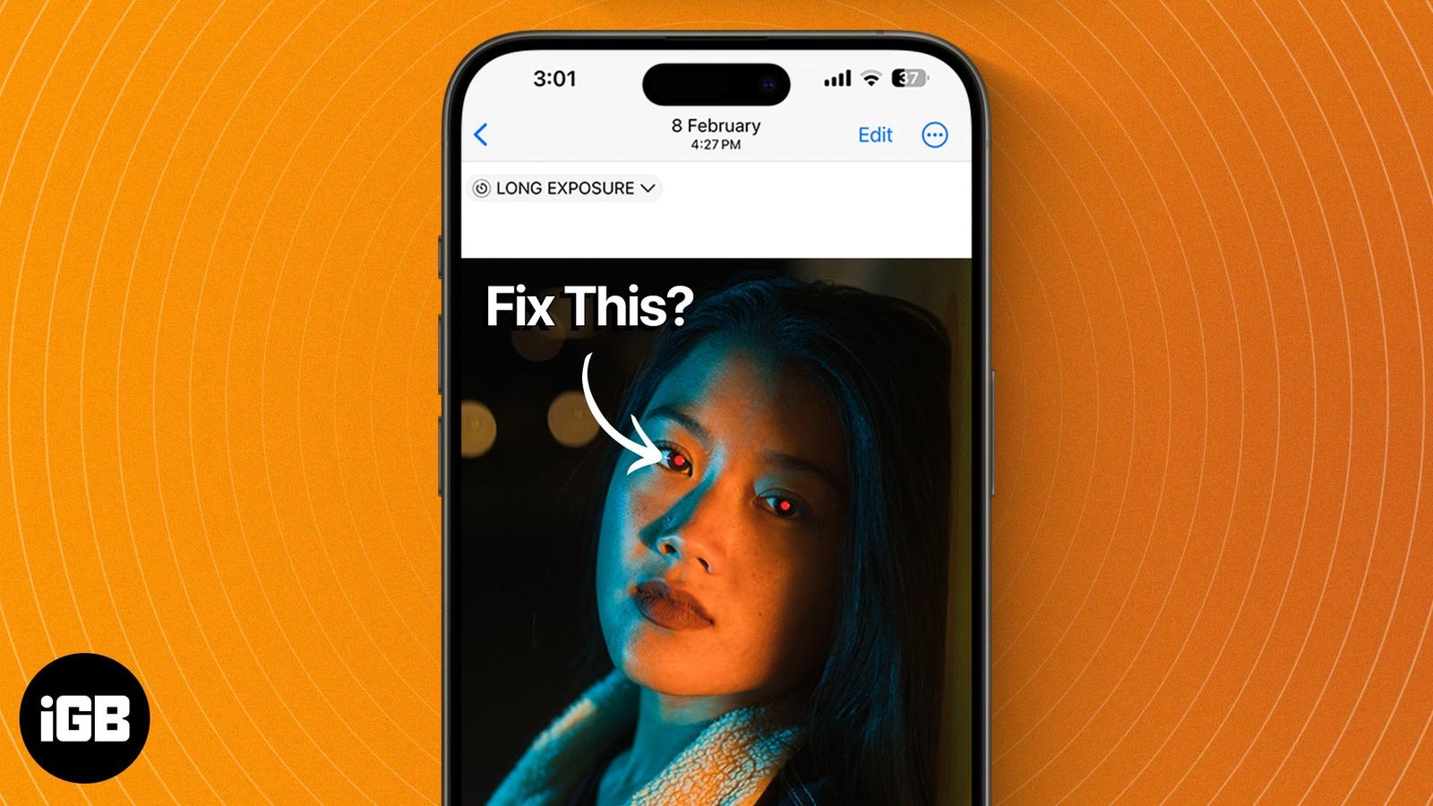 How to fix red eye in any Photo on iPhone