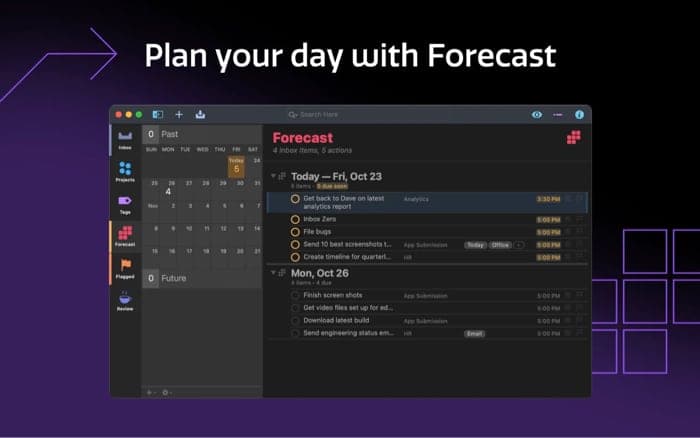 OmniFocus 3 task management app for Mac
