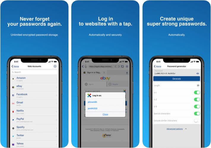 Sticky Password Manager and Safe iPhone App Screenshot