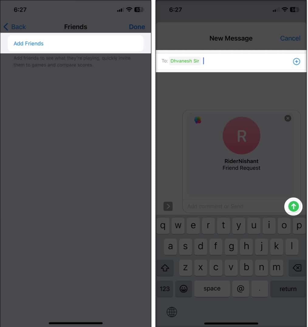 Tap Add Friends