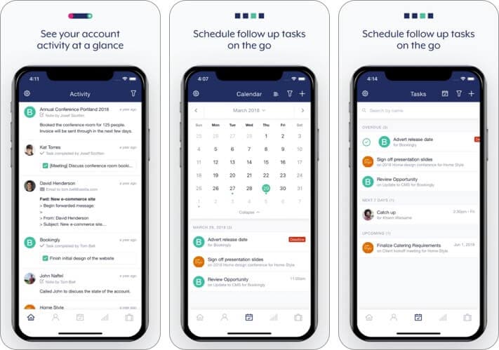 Capsule CRM iPhone and iPad App Screenshot
