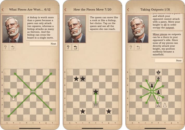learn chess with dr wolf iphone and ipad game screenshot