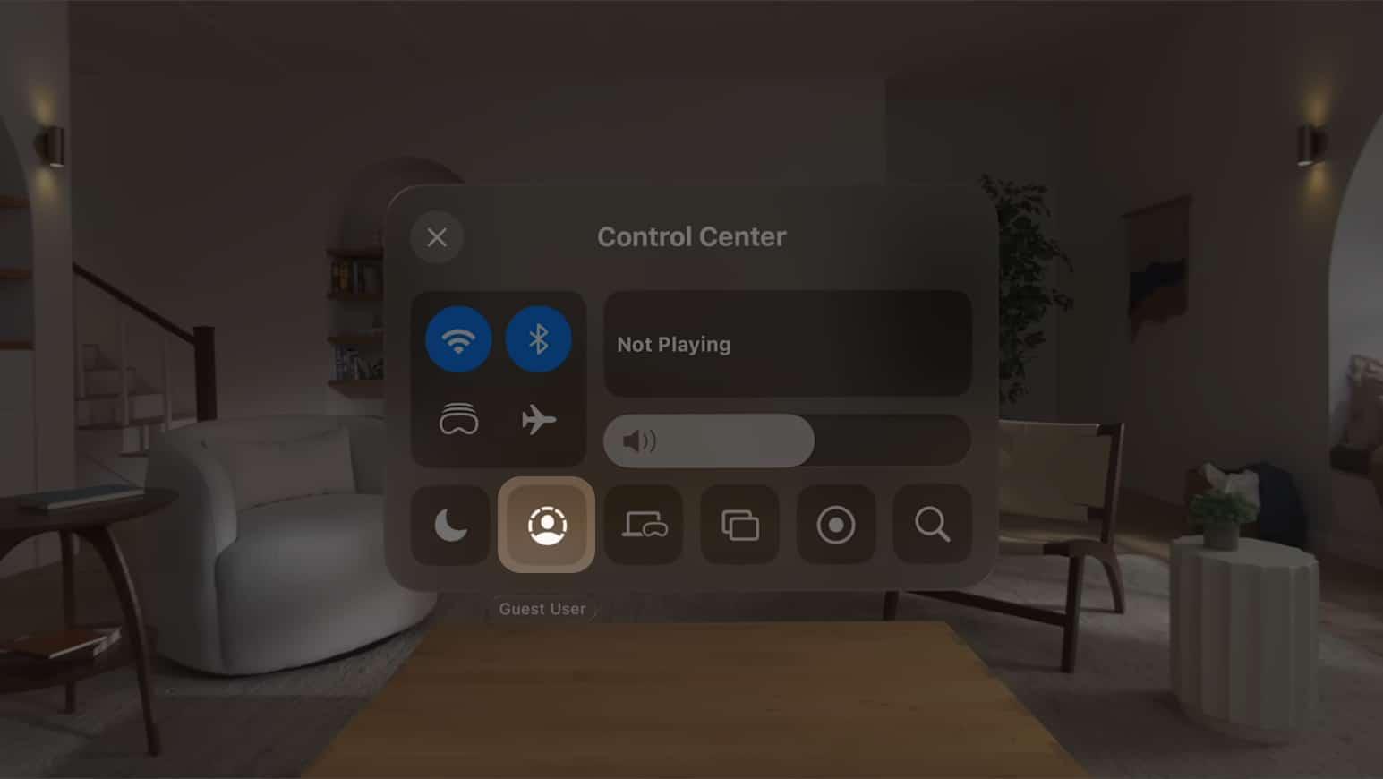 tap and select guest user button