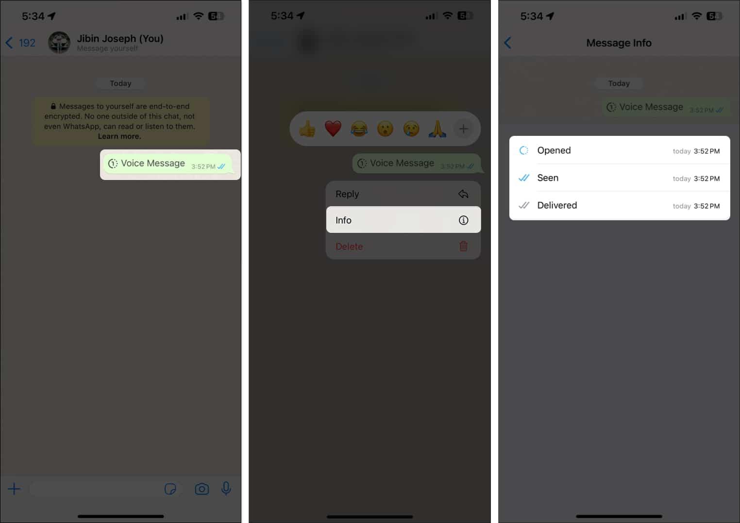 Check for Blue tick mark under message, long press message, tap info and see the time of read message