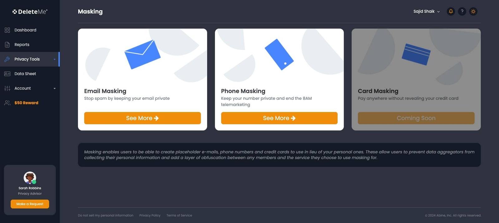 Different Masking tools in DeleteMe