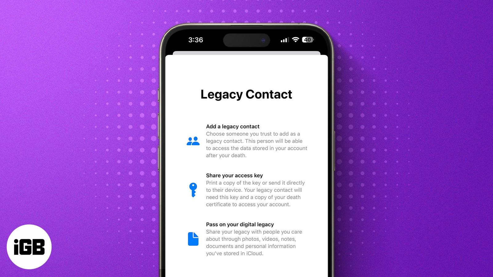 How to Set Up a Legacy Contact for Your Apple ID