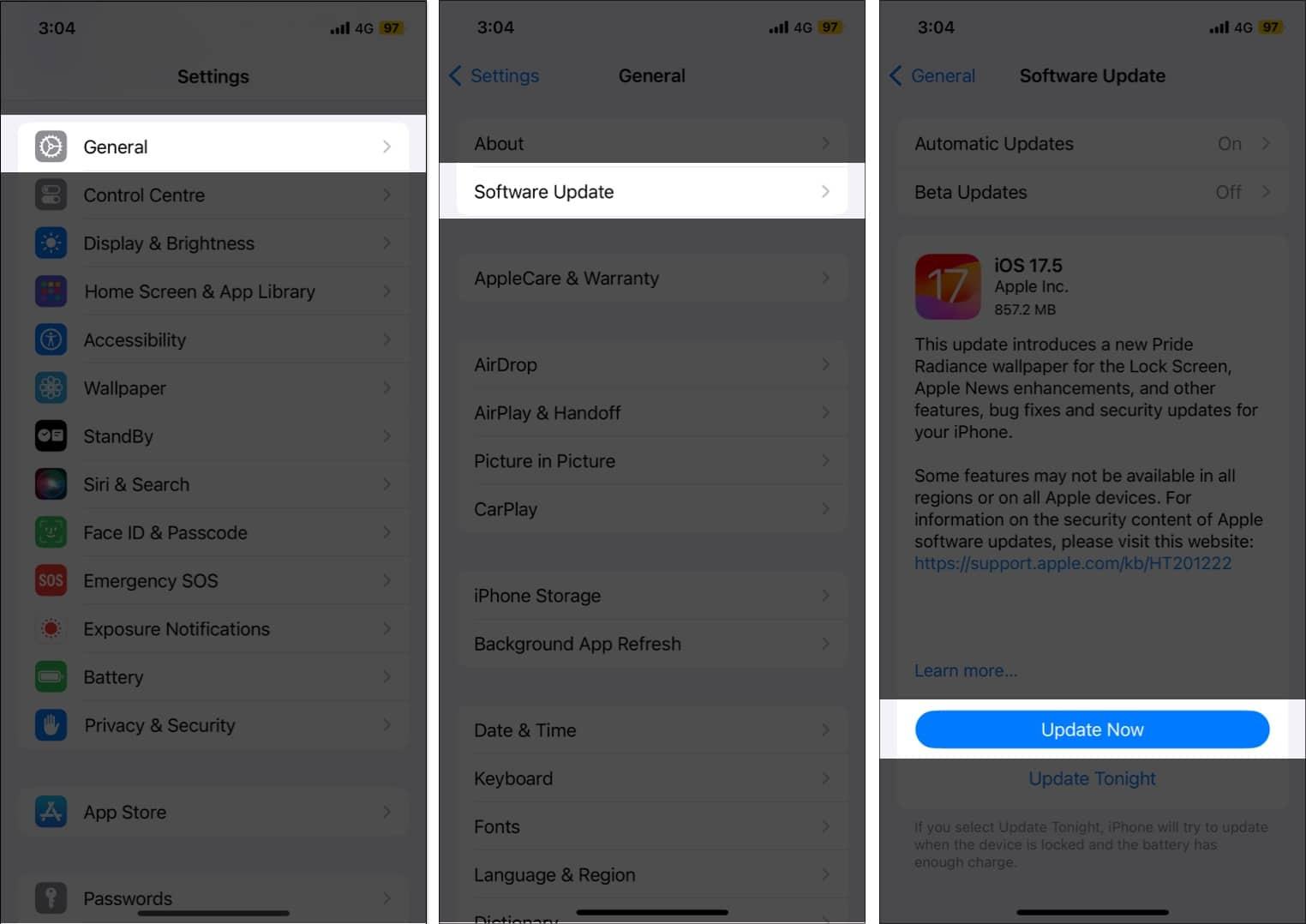 Update to Latest iOS on iPhone