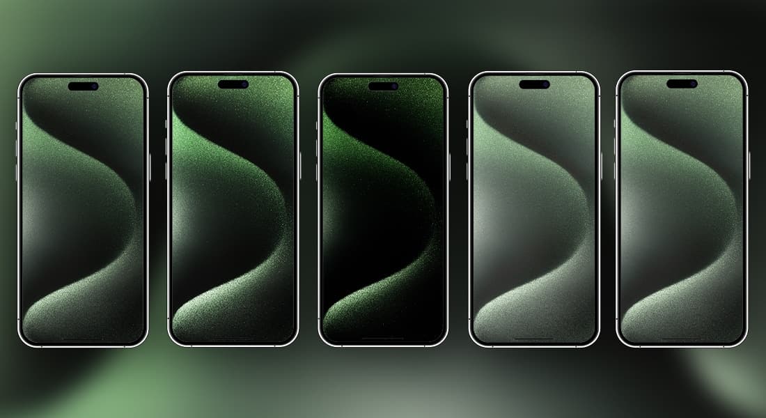iPhone 15 pro and 15 pro max green wallpapers