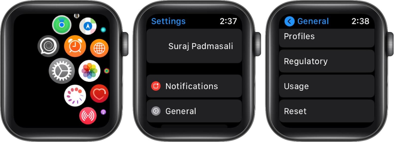 Settings → General