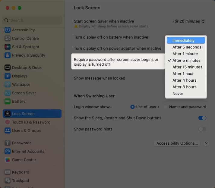 Beside-Require-password-after-screen-saver-begins-or-display-is-turned-off-and-select-Immediately