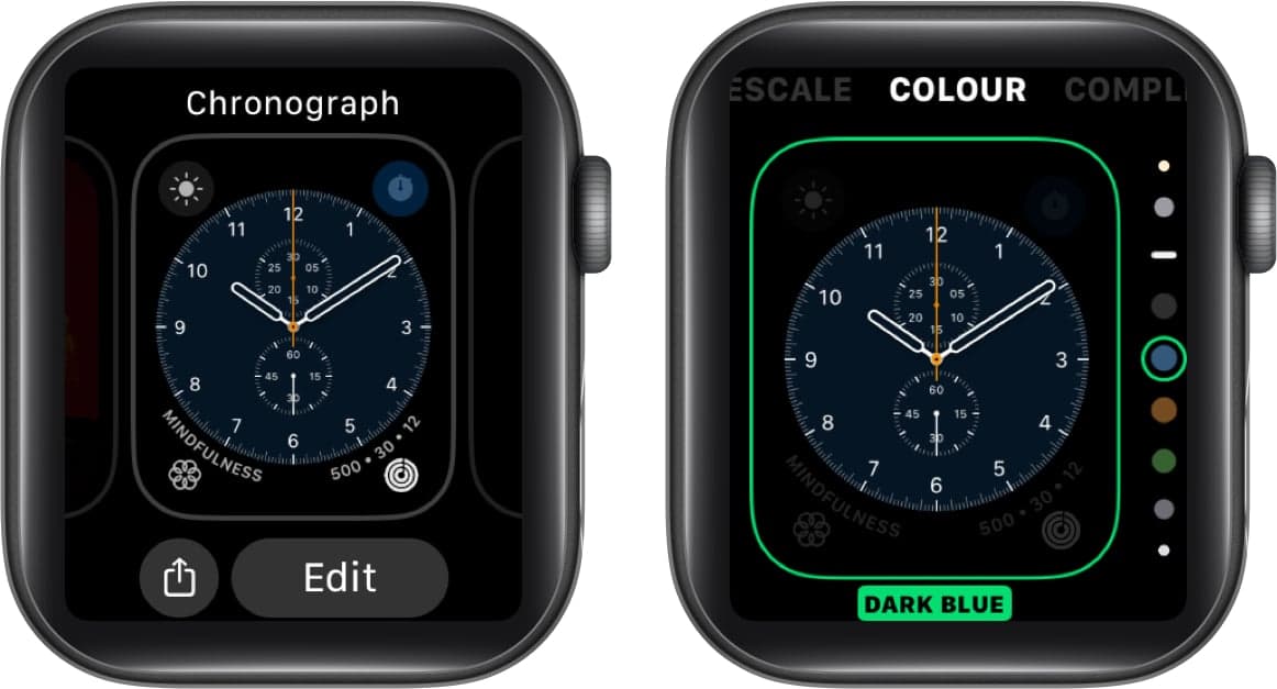 Change watch face color