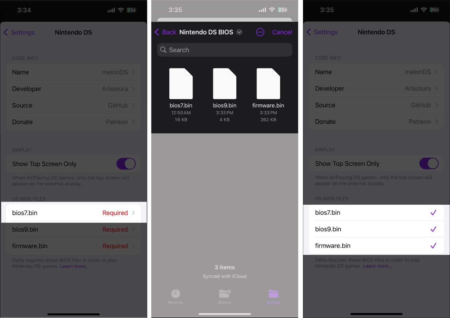 Play Nintendo DS ROMs in Delta emulator on iPhone