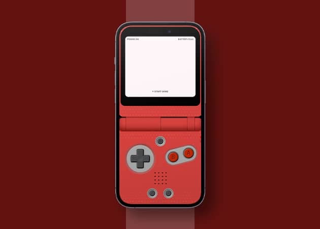 Red Gameboy wallpaper for iPhone