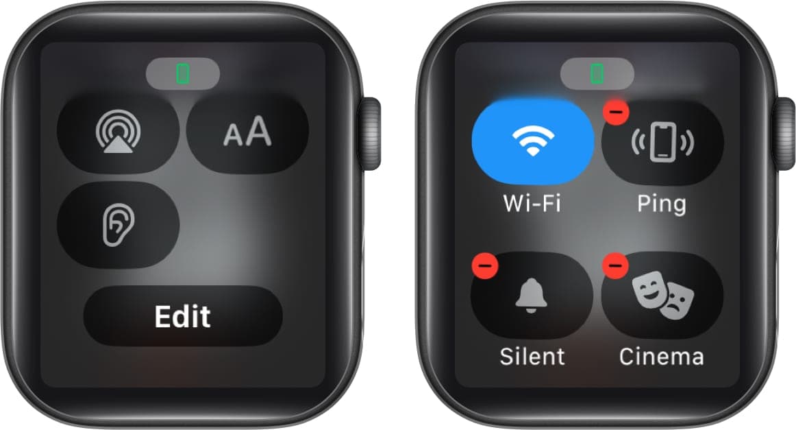 Remove Controls from Control Center on Apple Watch