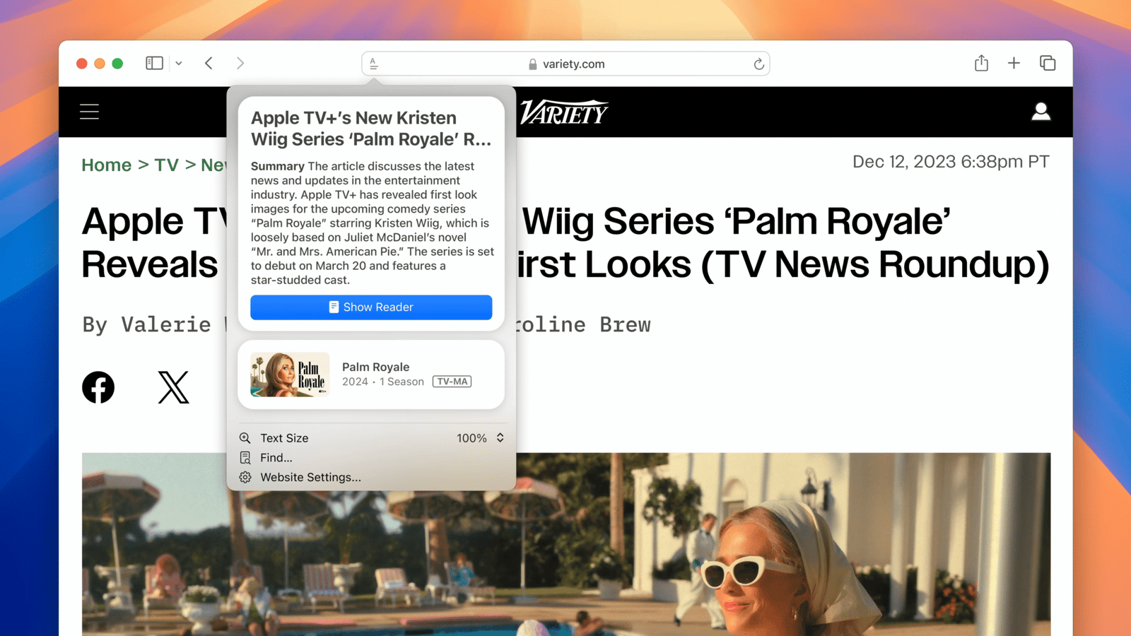 Safari Highlights feature in macOS 15 Sequoia
