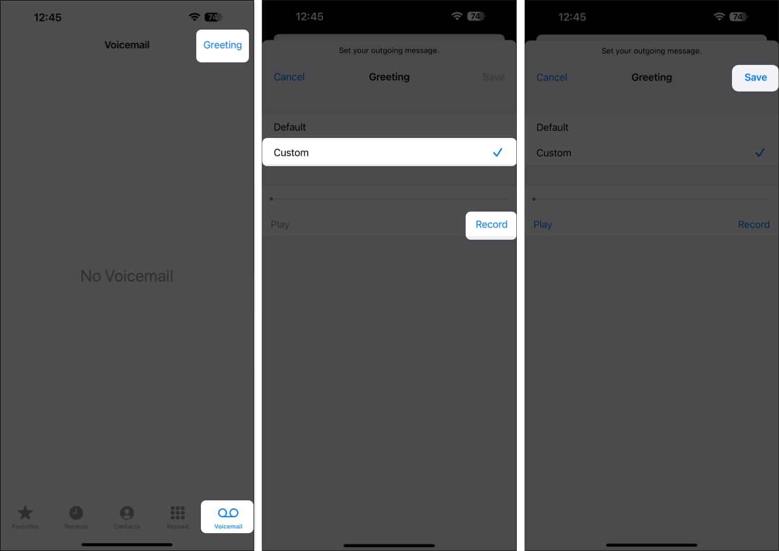 Customize Your Voicemail Greeting
