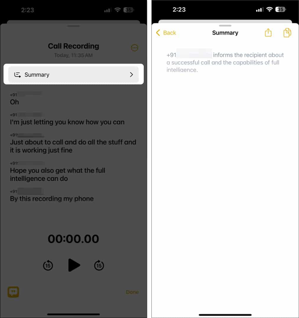 How to Listen and Transcript Call Recordings in Notes App