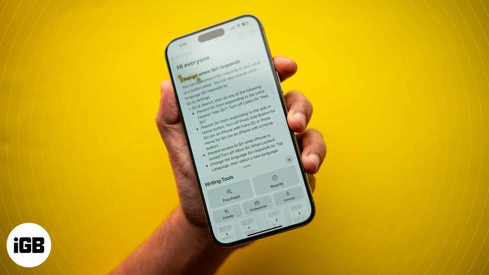 How to Use Apple Intelligence Writing Tools on iPhone or iPad
