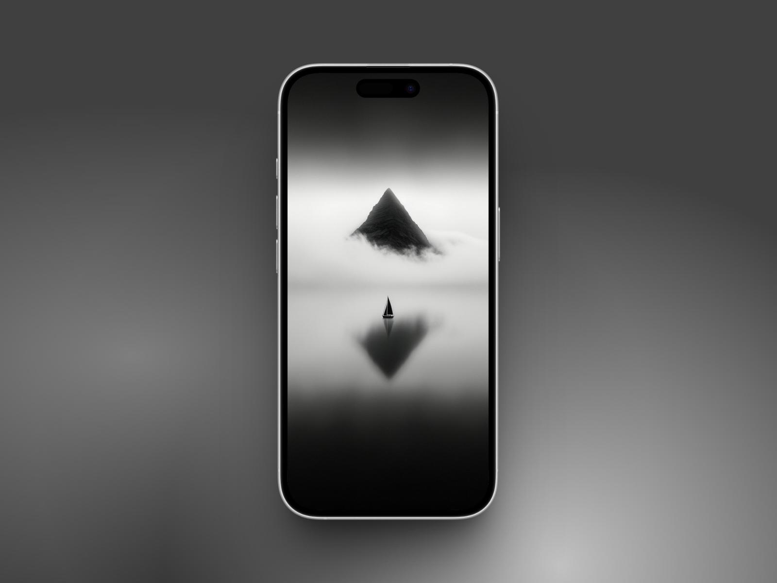 Minimalist black and white iPhone wallpaper