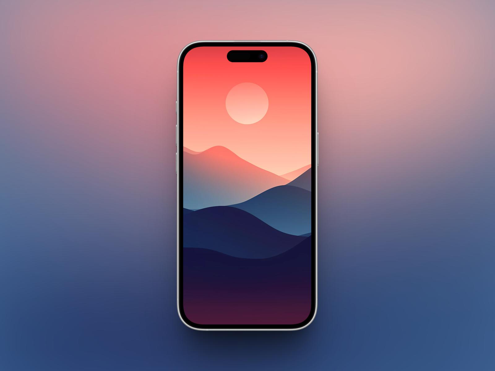 Minimalist mountain iPhone wallpaper