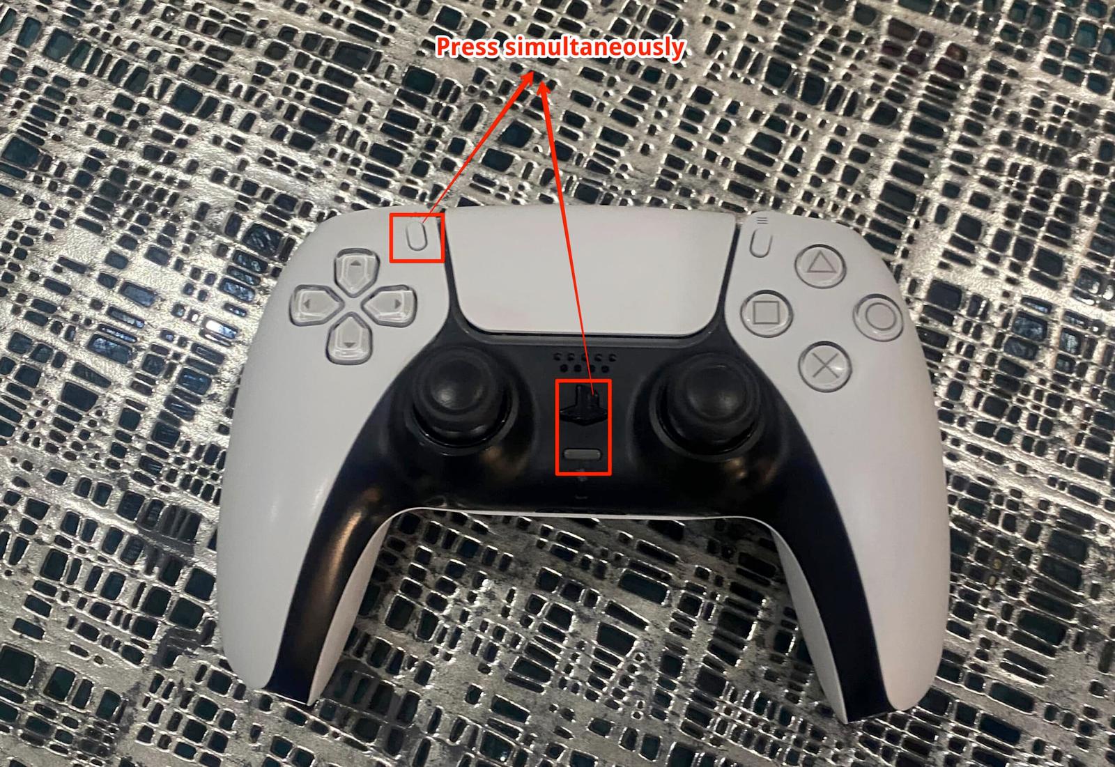 Press PS5 Home and Share buttons simultaneously