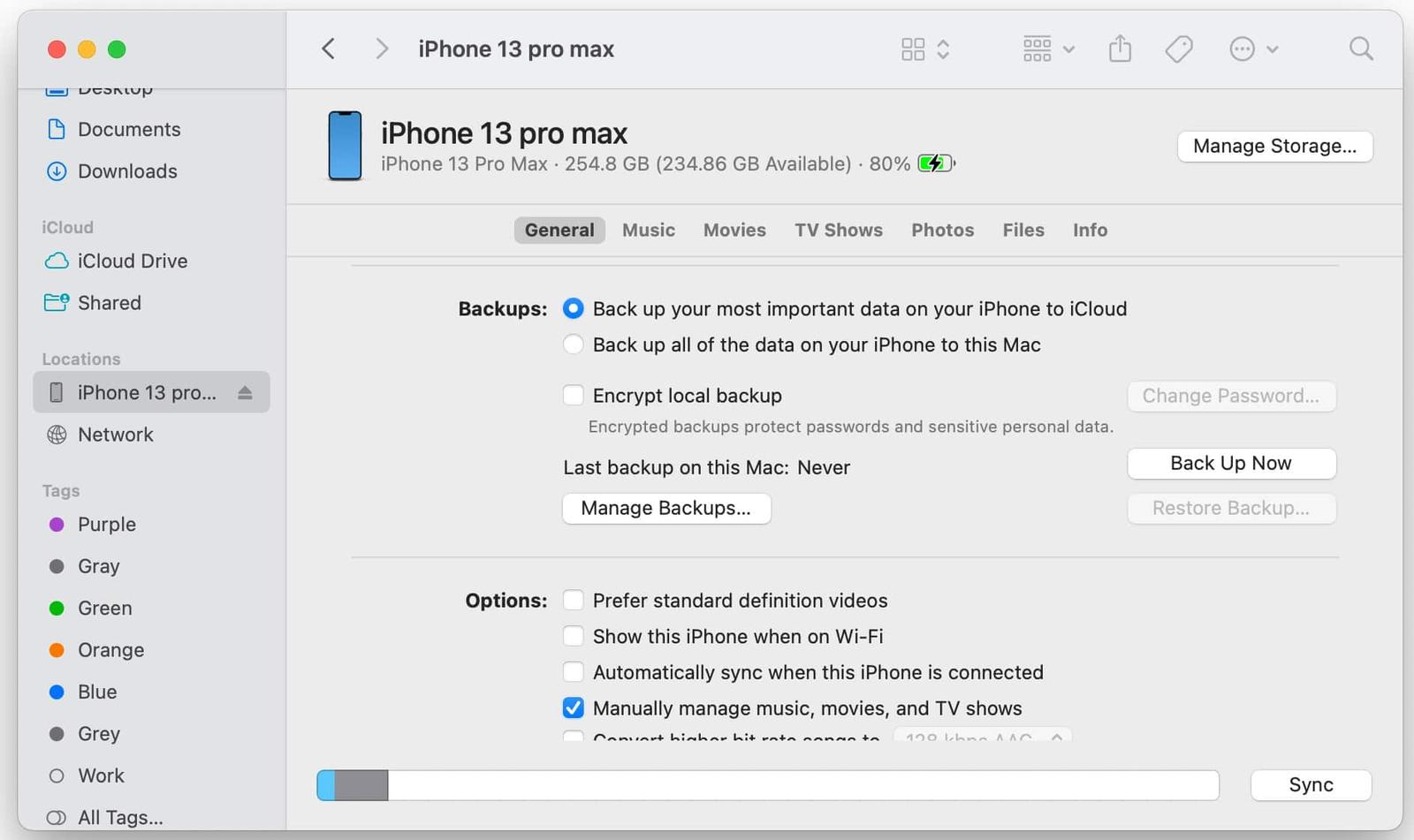 Restore deleted text messages using Finders or iTunes