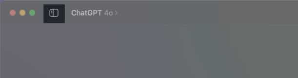 Select Sidebar icon in ChatGPT