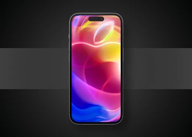 Download Red Apple Glowtime event wallpaper for iPhone