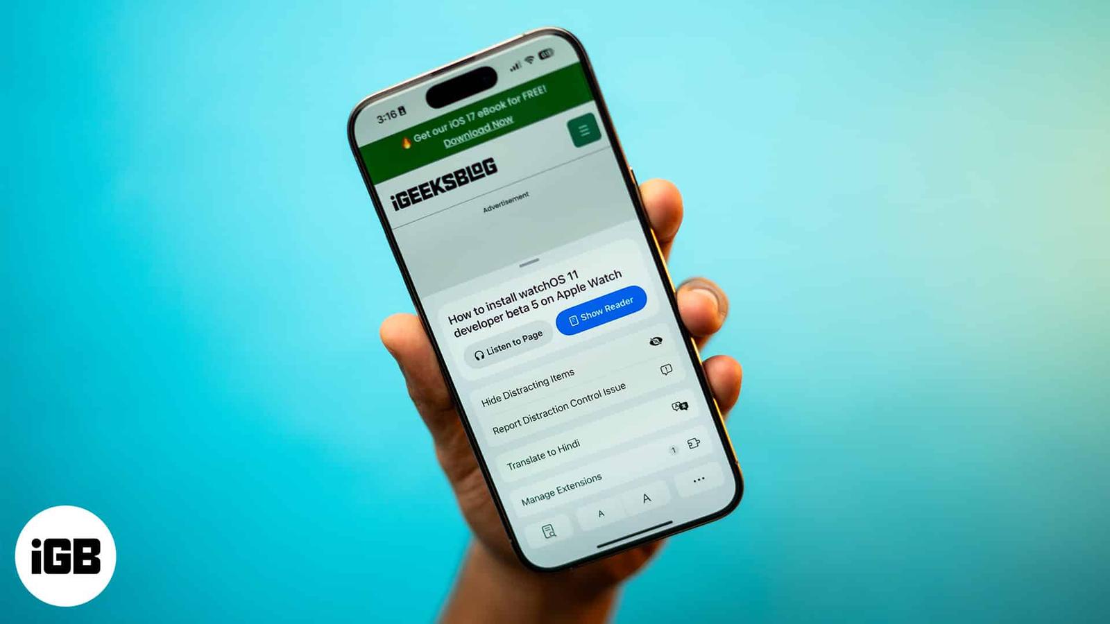 How to Use Safari Distraction Control Feature on iPhone