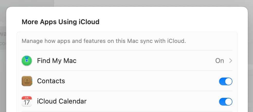Find My Mac option under Mac System Settings.
