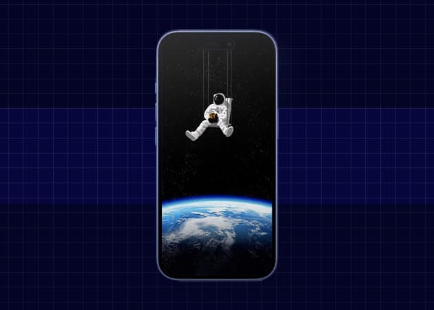 Space dynamic island wallpaper.