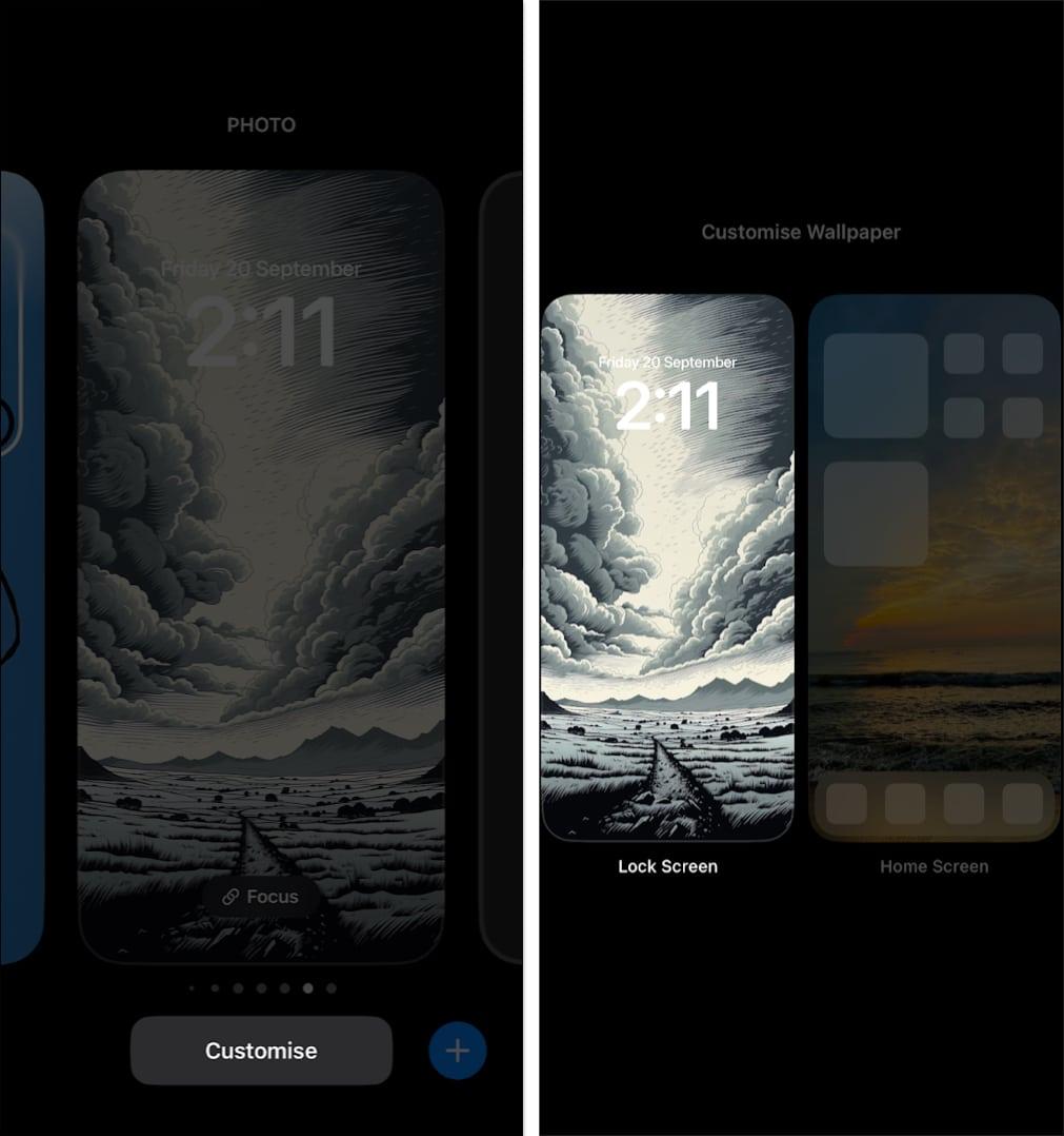Customizing an iPhone Lock Screen.