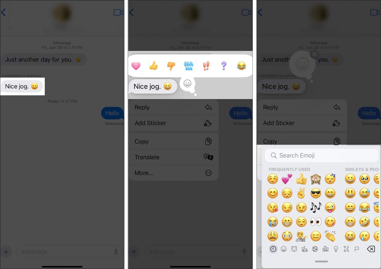 How to Use Emoji as Tapback Reactions in Messages