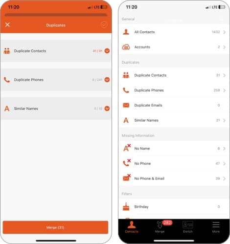 Easy Cleaner app for iPhone.