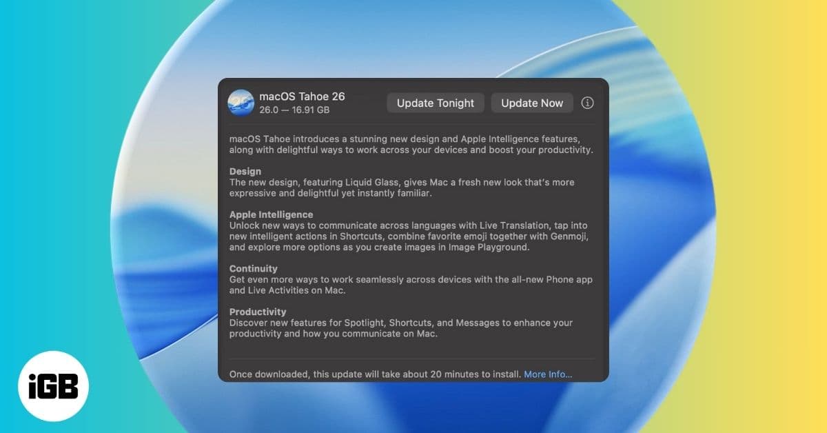 How to Upgrade Your Mac to macOS Tahoe 26