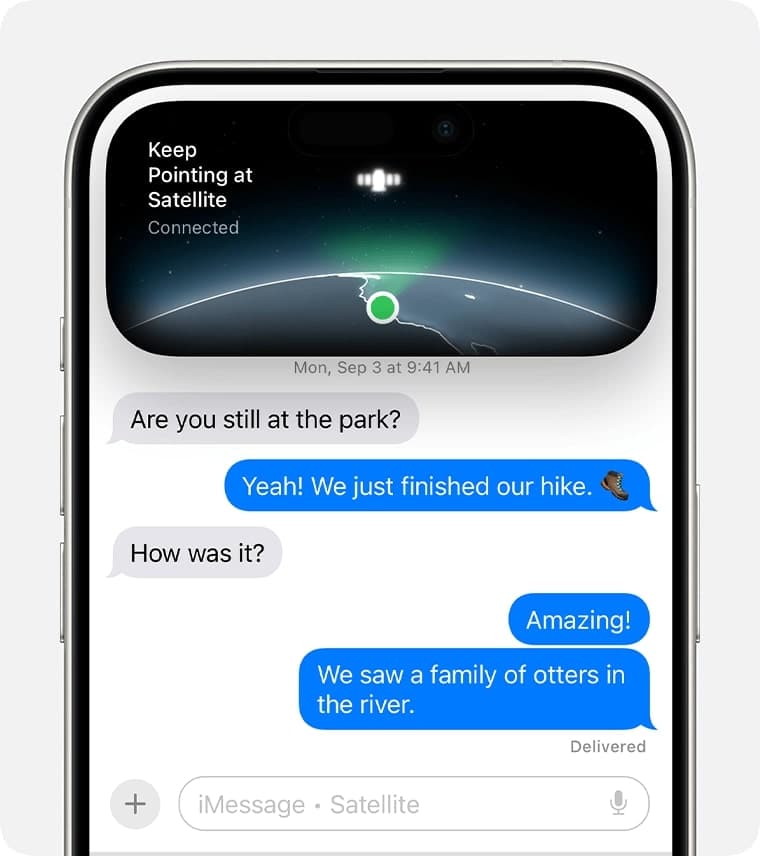 Message via Sattelite on iOS 18