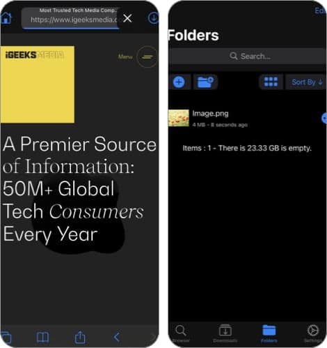 My FileManager - Documents app for the iPhone.
