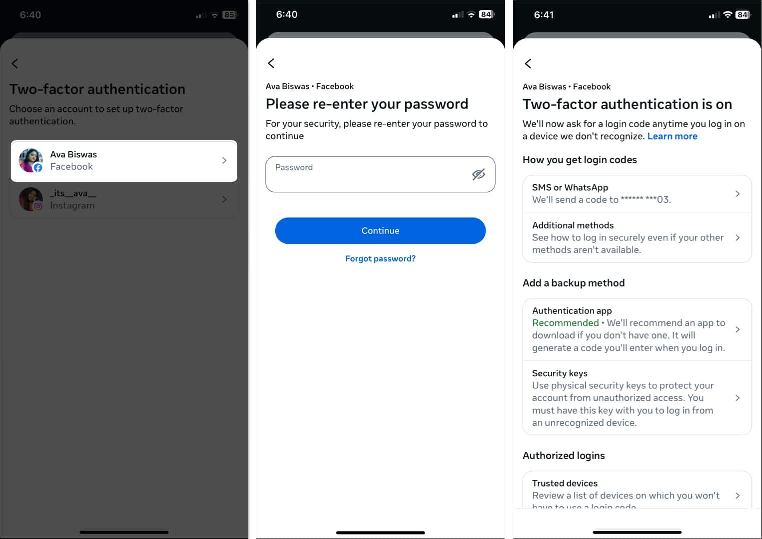 Setup Two-factor authentication in Facebook